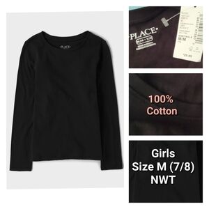 The Children's Place Classic Black Long Sleeve Tee NWT